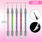 Silicone Brush Nail Tool & Dotting Tool Nail for Nail Art - 5pcs