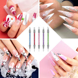 Silicone Brush Nail Tool & Dotting Tool Nail for Nail Art - 5pcs