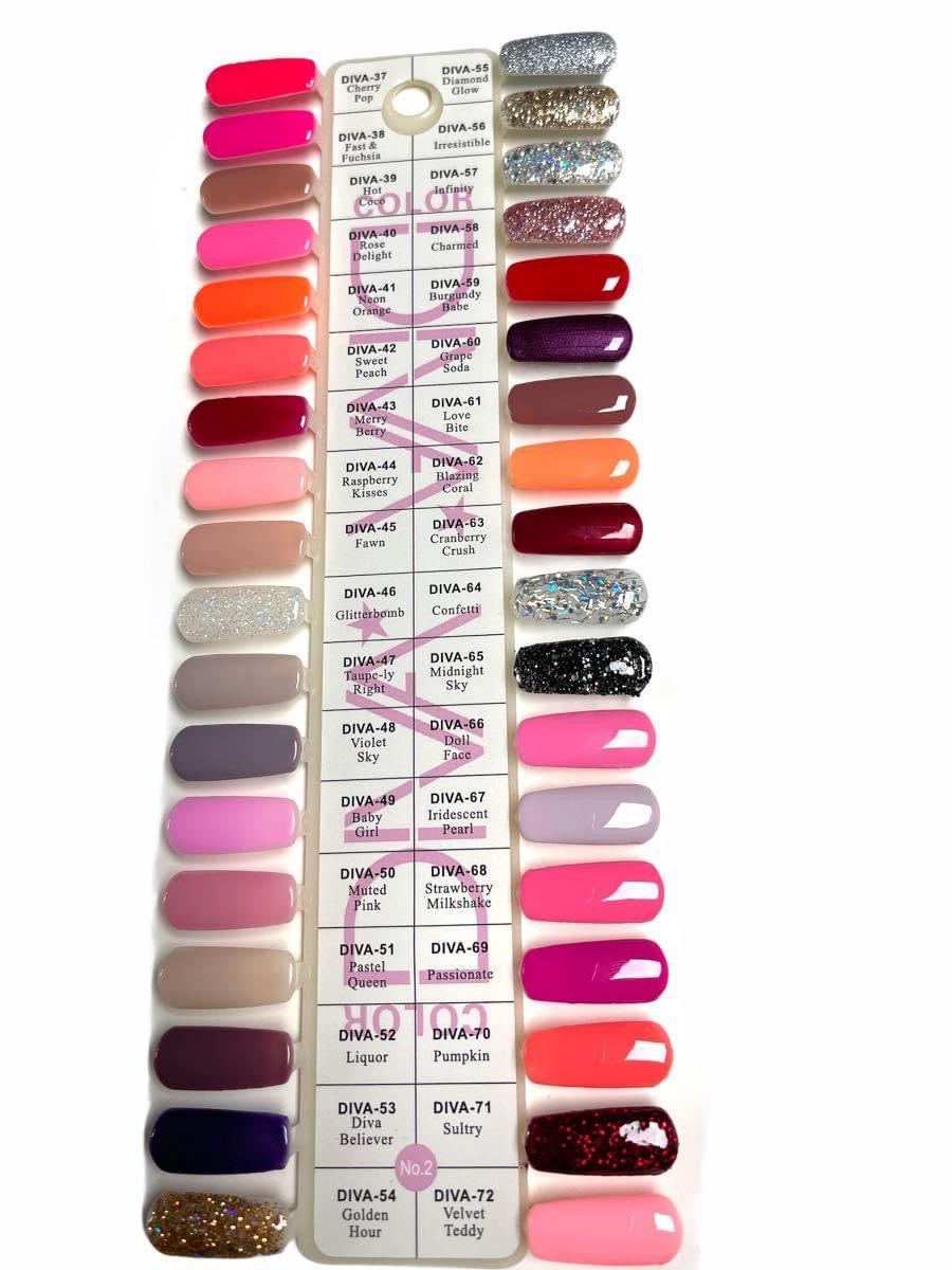 Diva Colour Sample Chart - 396 Colours – JB Nail Supply