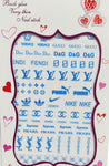 Nail Art Sticker Logo VDSM-K Blue