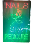 Nail Salon Billboard Led Neon Sign - NAIL PEDICURE 40X60Cm