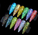 Nail Glitter Powders Flashing Crystal Diamond Sequins Series Multicolour Suit Fine Shinning Mixed Package Summer 12 jar/box