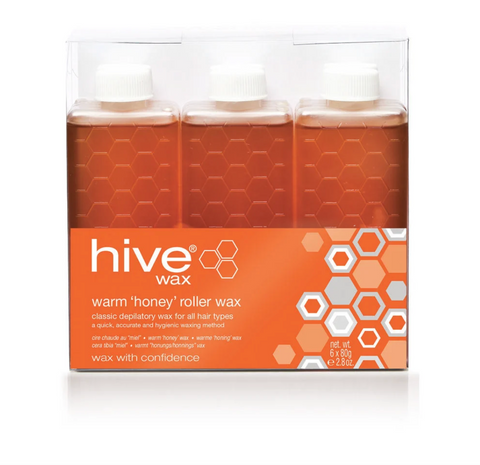 Hive of Beauty Roller Depilatory Wax Refills Warm Pack of Six 80g