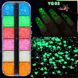 Luminous Sequins Glow Nail Art Sticker